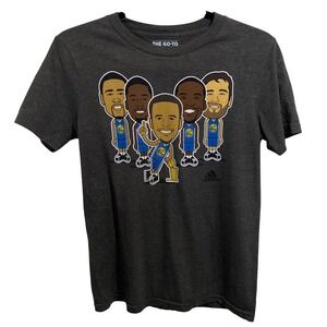 Adidas Golden State Warriors T-Shirt Size M 10/12 Boys Short Sleeve Basketball